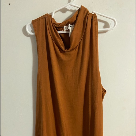Burnt Orange Turtle Neck Crop Top - Picture 1 of 2